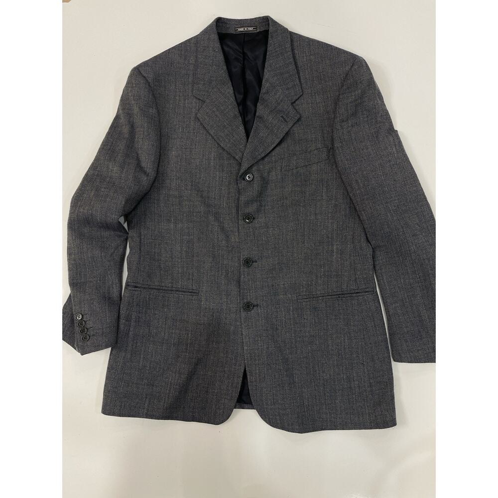 Studio Milano Made in Italy Blue And Gray Pattern PARMA Suit Jacket 52 L